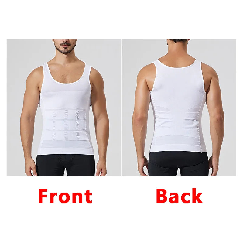 YBFDO Hommes Body Shaper Gilet de Compression Amincissant Sous-vêtement Sans Couture Ceinture d'Entraînement Débardeur Contrôle du Ventre Perte de Poids Gainant