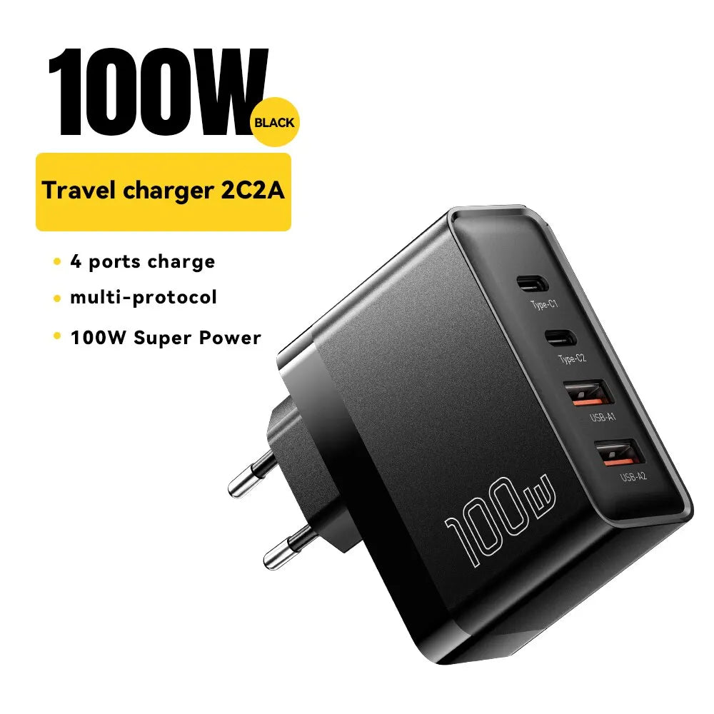 Essager 100W GaN USB Type C Caricabatterie PD QC Quick Charge 4.0 3.0 Type C Ricarica Rapida Per iPhone 14 13 12 Xiaomi Macbook - Shoppiline