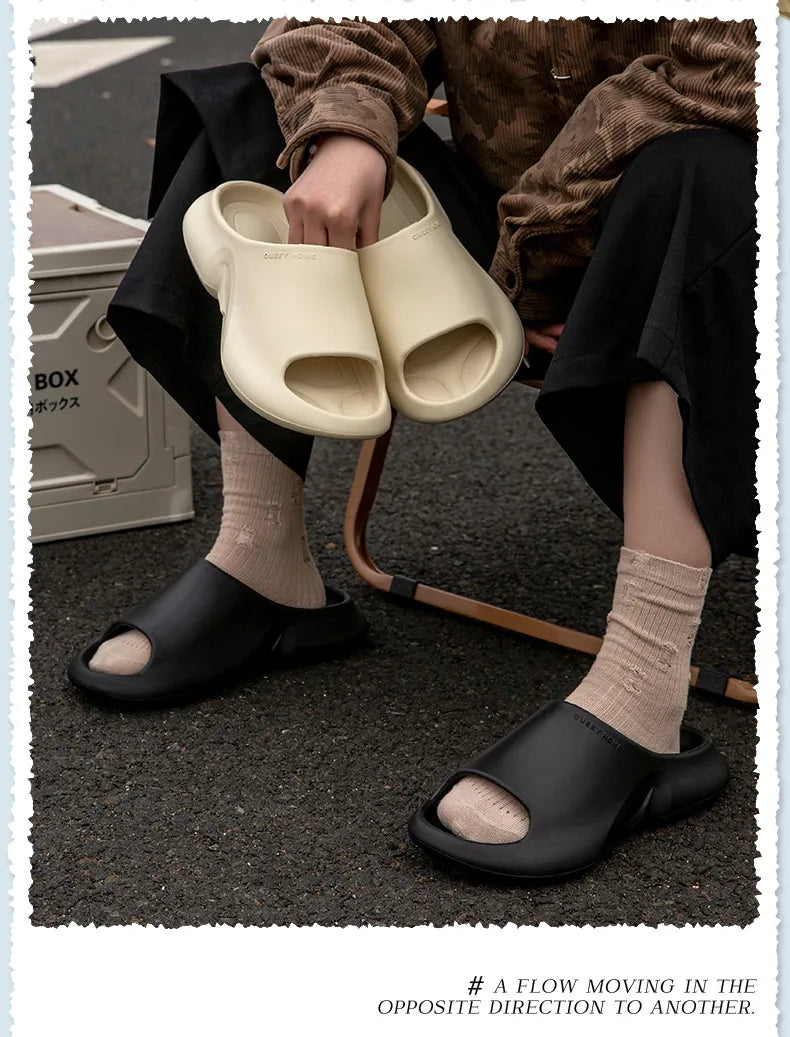 Comwarm Summer Classic Flip Flops Men Fashion Beach Sandals Antislip Indoor Bathroom Slippers Comfy Casual Sandals EVA Slippers