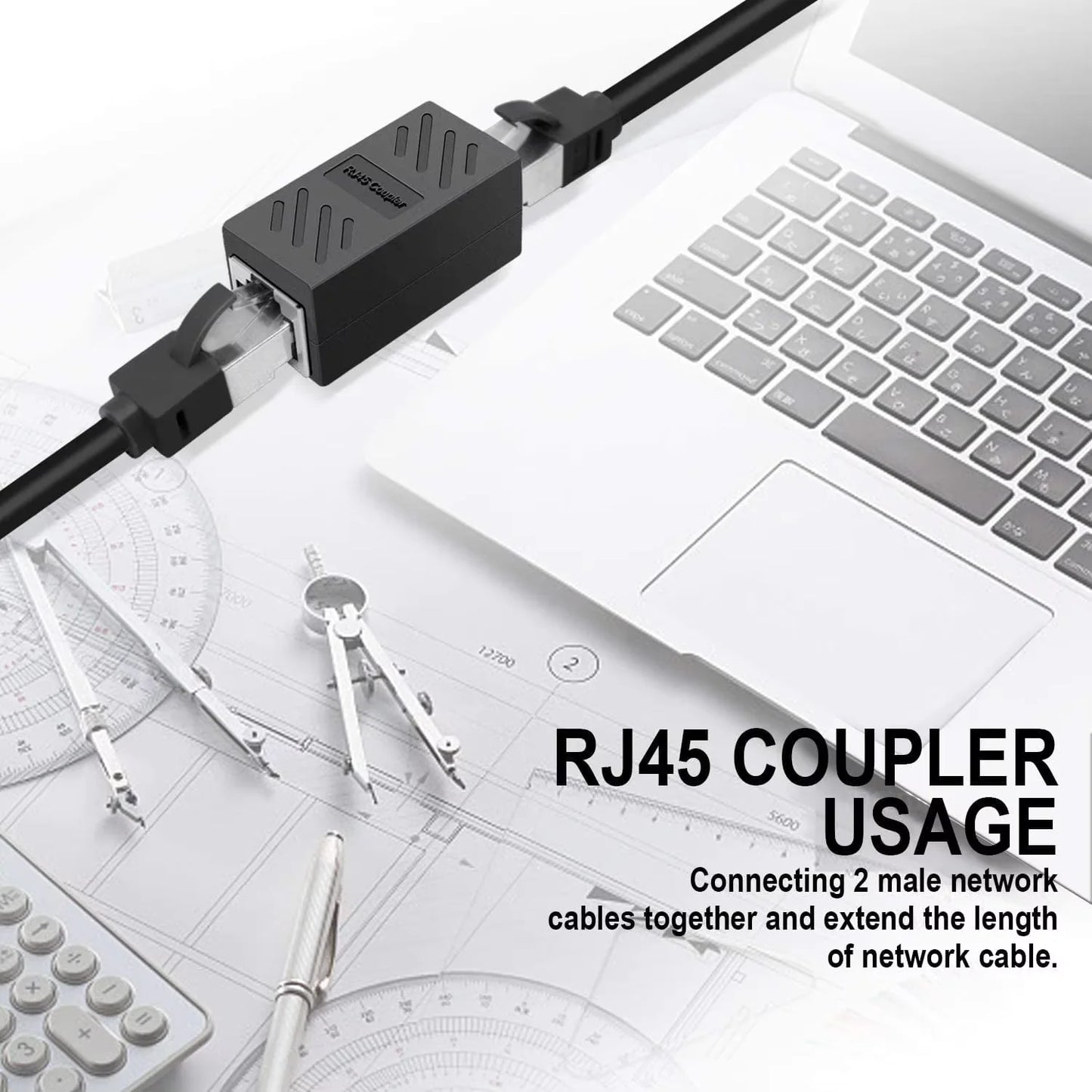 Network cable butt connector extender adapter rj45 network monitoring broadband crystal head adapter straight connector connecti