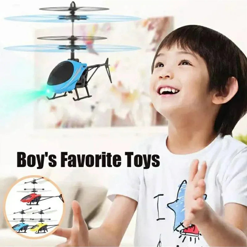 Rechargeable Mini Remote Control Helicopter Wireless Remote Control Infrared Induction Aircraft Children's Toy Aircraft Model