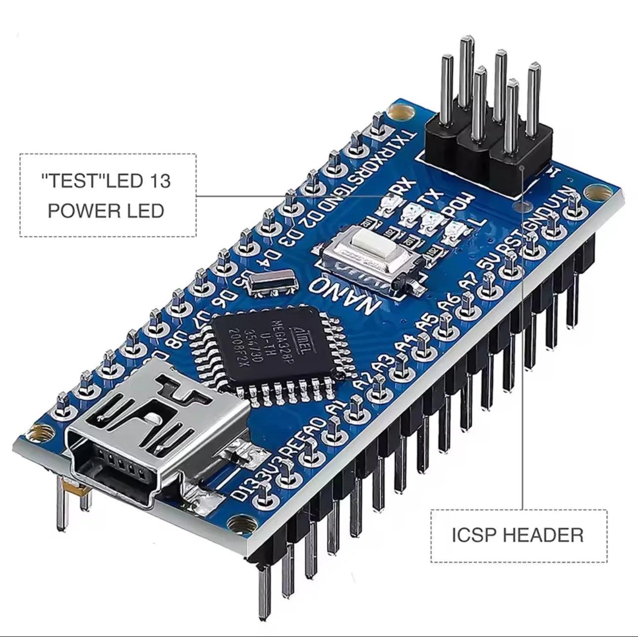 Promotion For arduino Nano 3.0 Atmega328 Controller  compatible Board HZWDONE Module PCE Development Board without USB V3.0