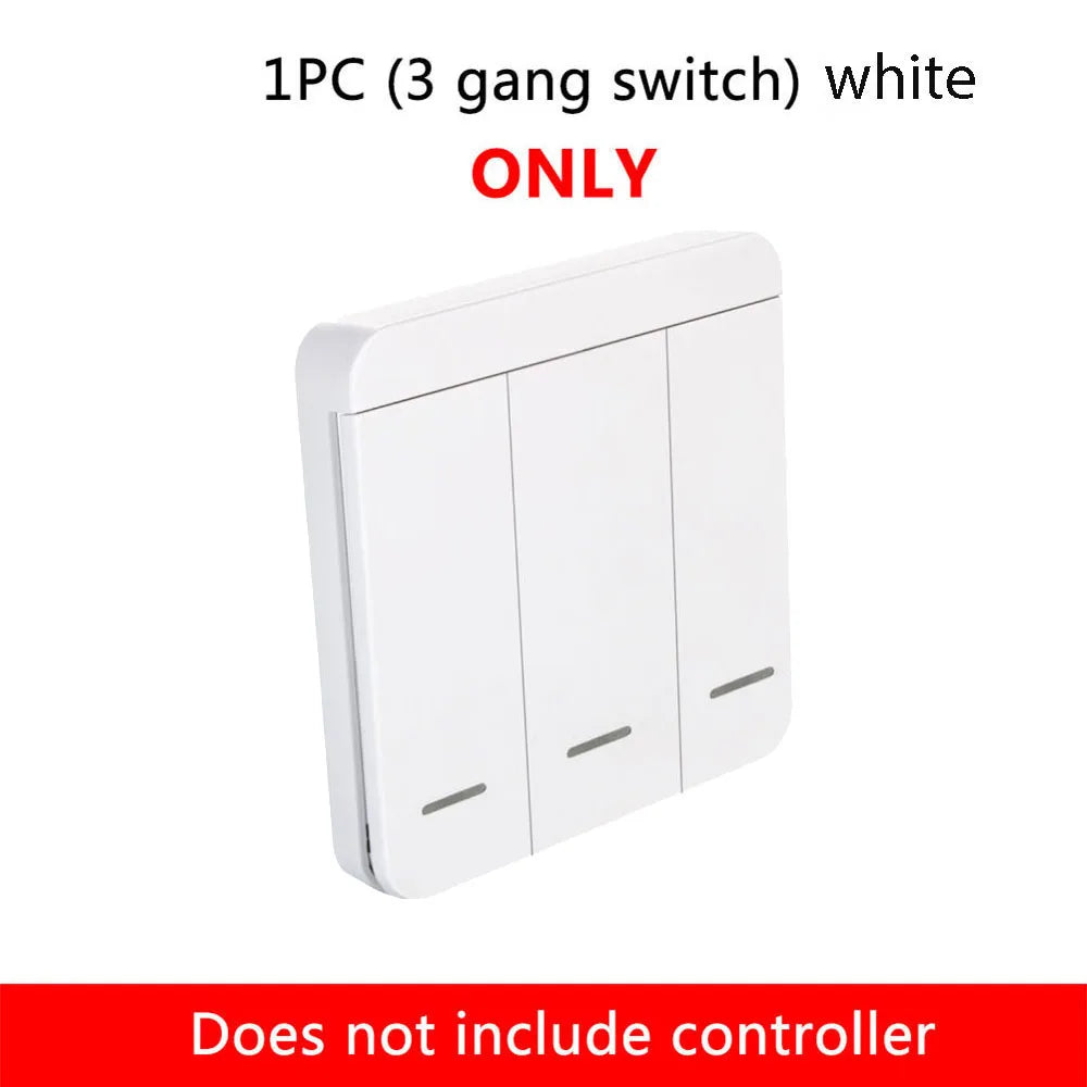 Wireless Light Wall Switch Relay Receiver RF 433Mhz 1/2/3Gang Panel Switch Remote Control Interruptor for LED Lamp 10A 110V 220V