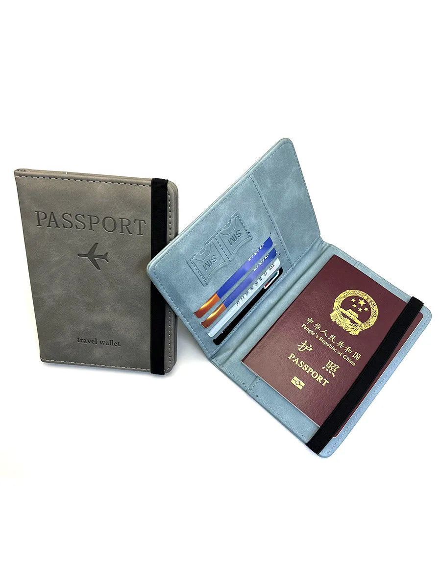 Homefish PU Leather Wallet Travel Passport Purse Card Male Travel Accessories Hand Carry Passport Business Cards Holder Wallet