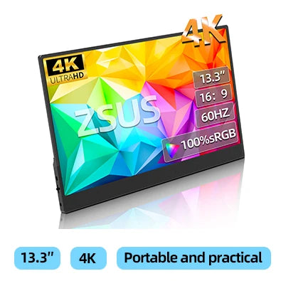 ZSUS 2160*1440  14-inch 2K Portable Monitor 60HZ For Laptop XBox PS4 / 5 Switch TV Box Cell Phone PC Extension  Mobile - Shoppiline