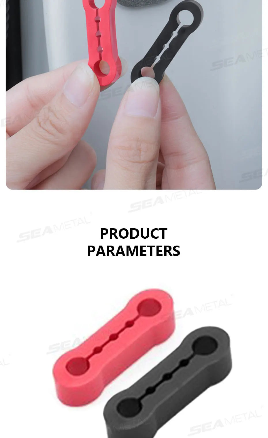 SEAMETAL Car Door Shock Absorber Universal Car Door Buckle Soundproof Deadener Damper Cushion Anti-Vibration Buffer Pad