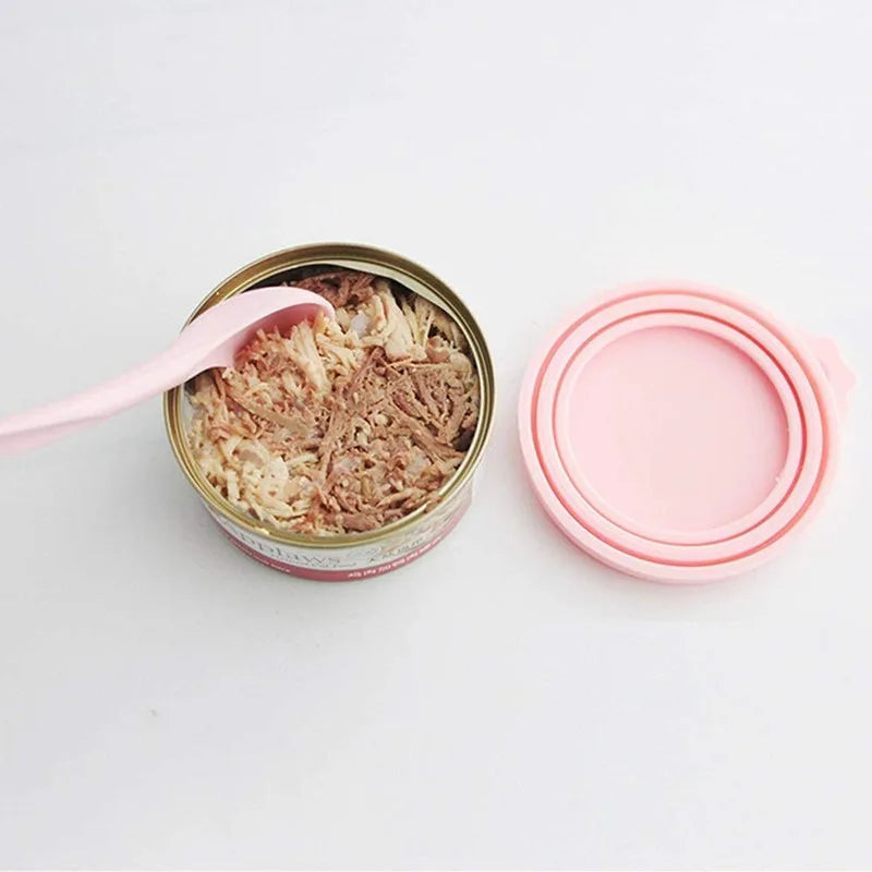 Silicone food storage pet can lid, reusable, suitable for most sizes of cat and dog food cans