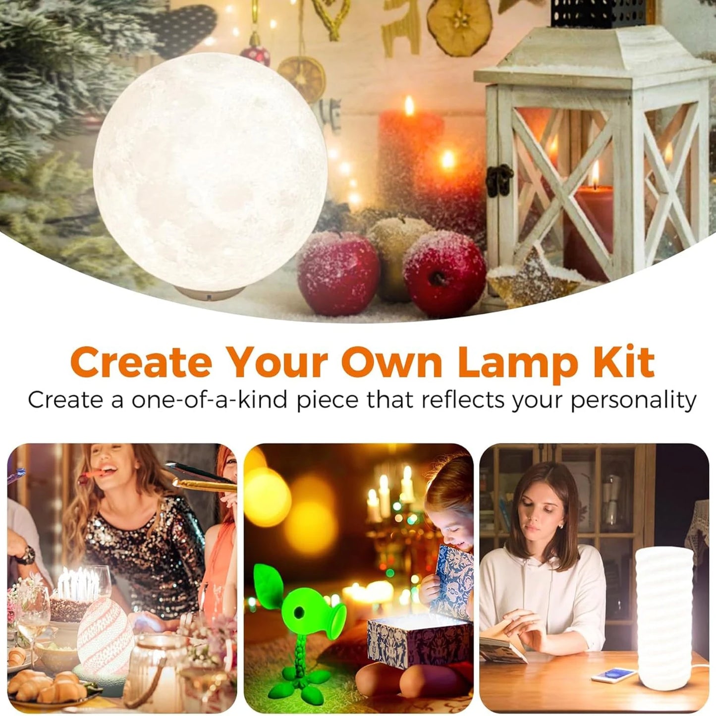 For Bambu Lab Led Lamp Kit Adjustable Light Kit Led Light Parts Hardware DIY Model white /cold/warm light Without Lamp shell 001