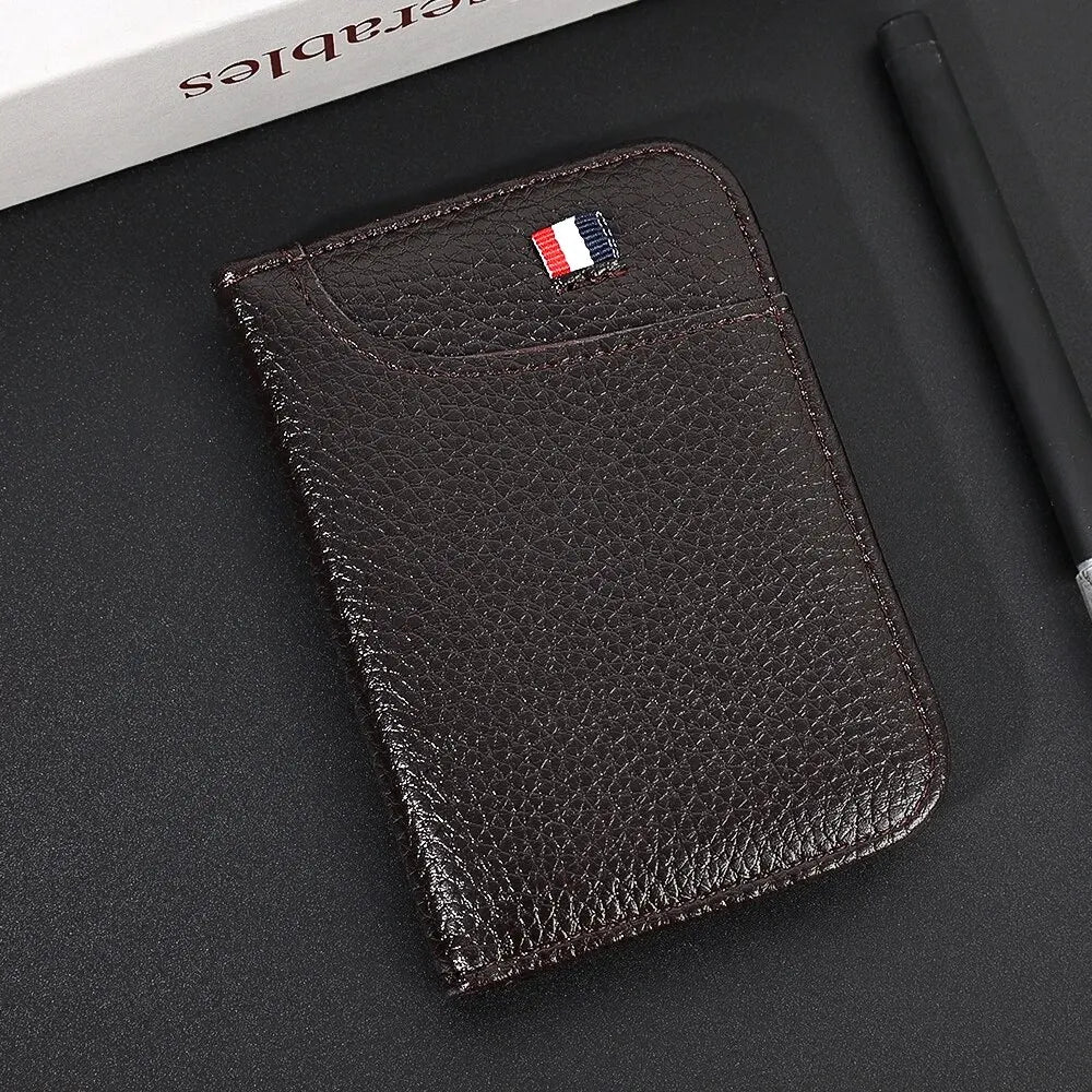 Tragbares Super Slim Weiches Portemonnaie für Herren PU Leder Mini Ausweis Kreditkarten Geldbörse Kartenhalter Portemonnaie Dünne Kleine Kurze Brieftaschen