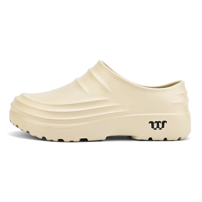 New Men's Anti-slip Chef Shoes Sandals For Men Working Shoes Waterproof Fashion Garden Shoes Clogs For Beach Slippers Size 36-48