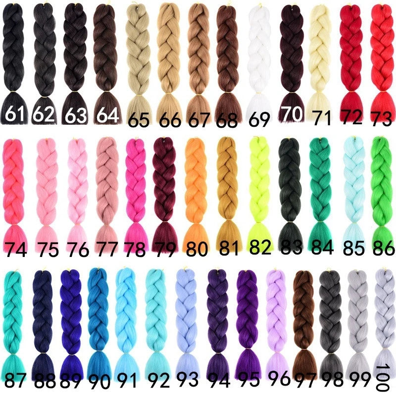 Extensions de cheveux synthétiques de 24 pouces, texture lisse Yaki, pour tresses Jumbo, boîte longue, pour femmes, Dreadlocks