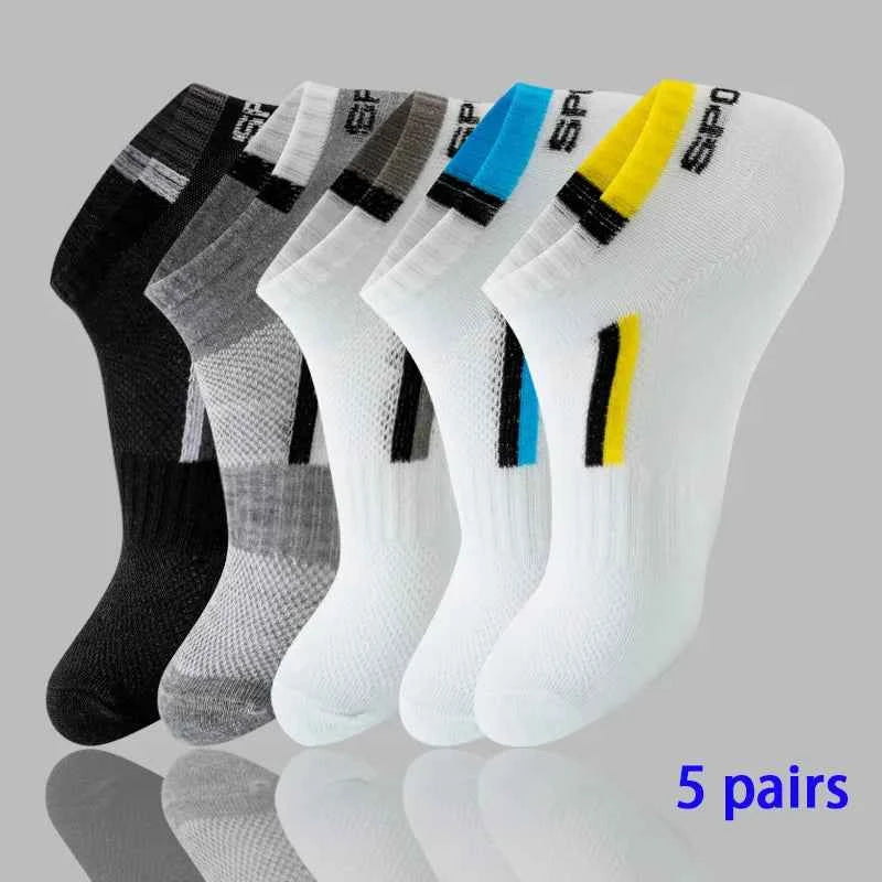 3/5/8 Pairs Women/Men Boat Socks Invisible Low Cut Silicone Non-slip Summer No-show Ankle Socks Solid Color Casual Breathable