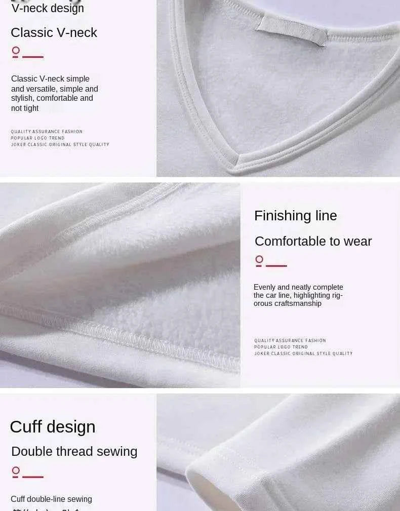 Winter  Men's Long-sleeved Thermal Underwer T-Shirt Fleece Bottoming Shirt Round Neck Shirt Fashion Plus Velvet Padded T-shirt