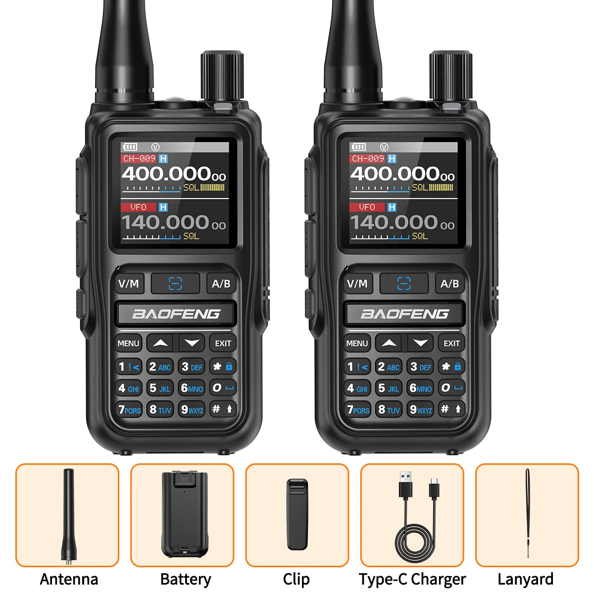 BAOFENG UV-5R Mini Walkie Talkie Multi Band Bluetooth Programming Wireless Copy Frequency 999CH AM FM Long Range Two Way Radio - Shoppiline