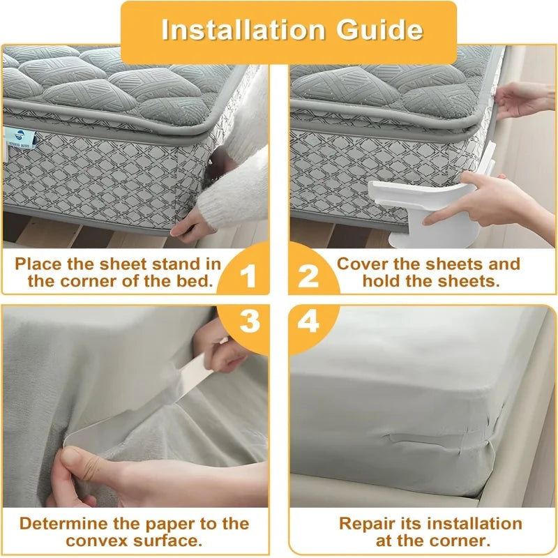 8/4Pcs Bed Corner Sheet Grippers Straps Heavy Duty Bedsheet Corner Tightener Clips Durable and Reliable Bed Sheet Grippers