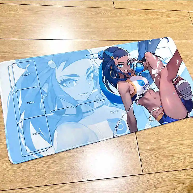 600X300X2Mm PTCG Trainer Nessa Iono Board Game Card Mat Tinkaton Waterproof Rubber Table Mat Anime Single Battle Table Pad - Shoppiline