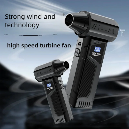 110,000 RPM 3-in-1 Blower: Dust Blower / Vacuum Cleaner / Fan + LED Light. 4-speed settings, ideal for computers