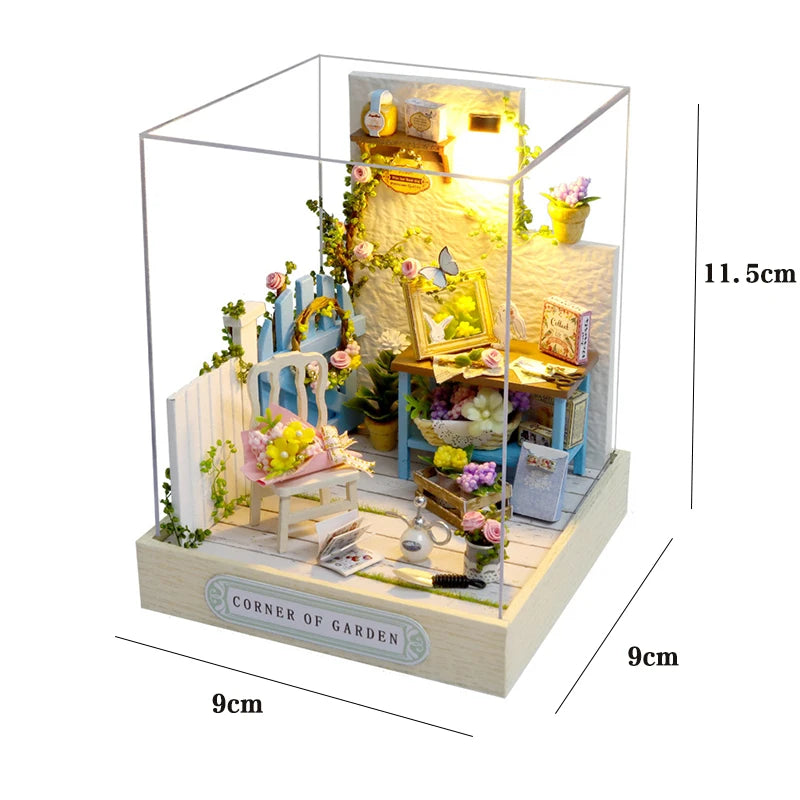 Kitten Mini Doll House 3D Puzzle Assembly Model Building Kit Creative Room Bedroom Decoration With Furniture Wooden Crafts Gifts - Shoppiline
