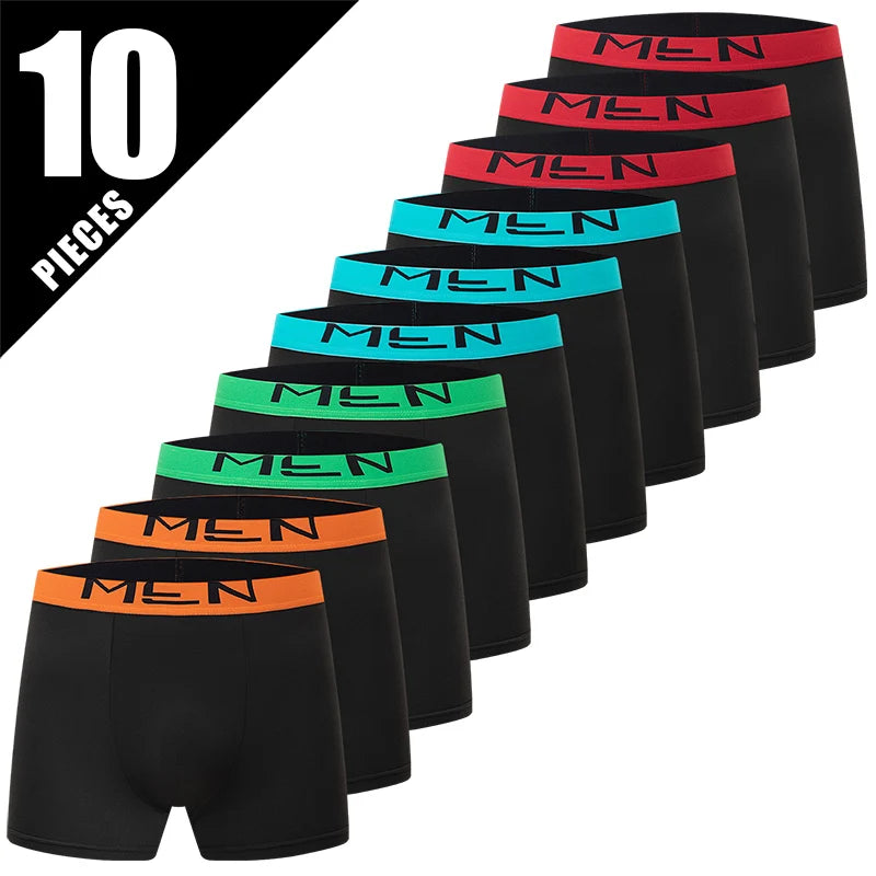 Lot de 5/10 boxers pour hommes, imprimé or noir, confortables et polyvalents, grande taille, sexy, pour jeunes hommes, loisirs sportifs, plage