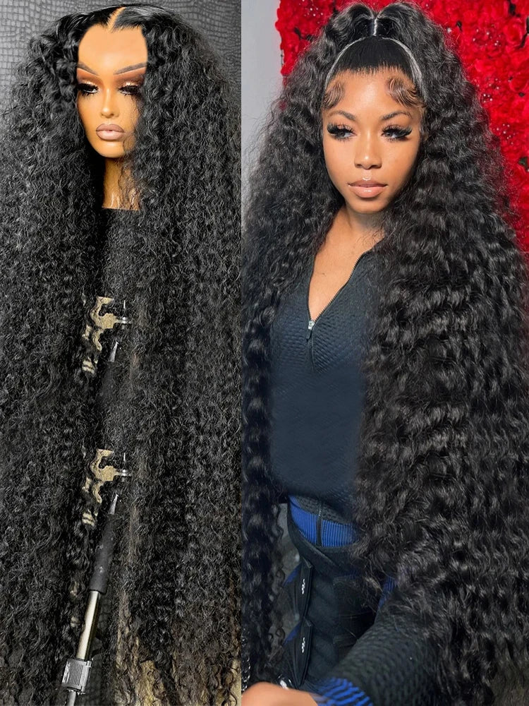 300 % Dichte 13x6 HD Transparent Loose Deep Wave Lace Frontal Perücke Brasilianisch 40 46 Zoll 13x4 360 Lockige Lace Front Perücken Für Frauen