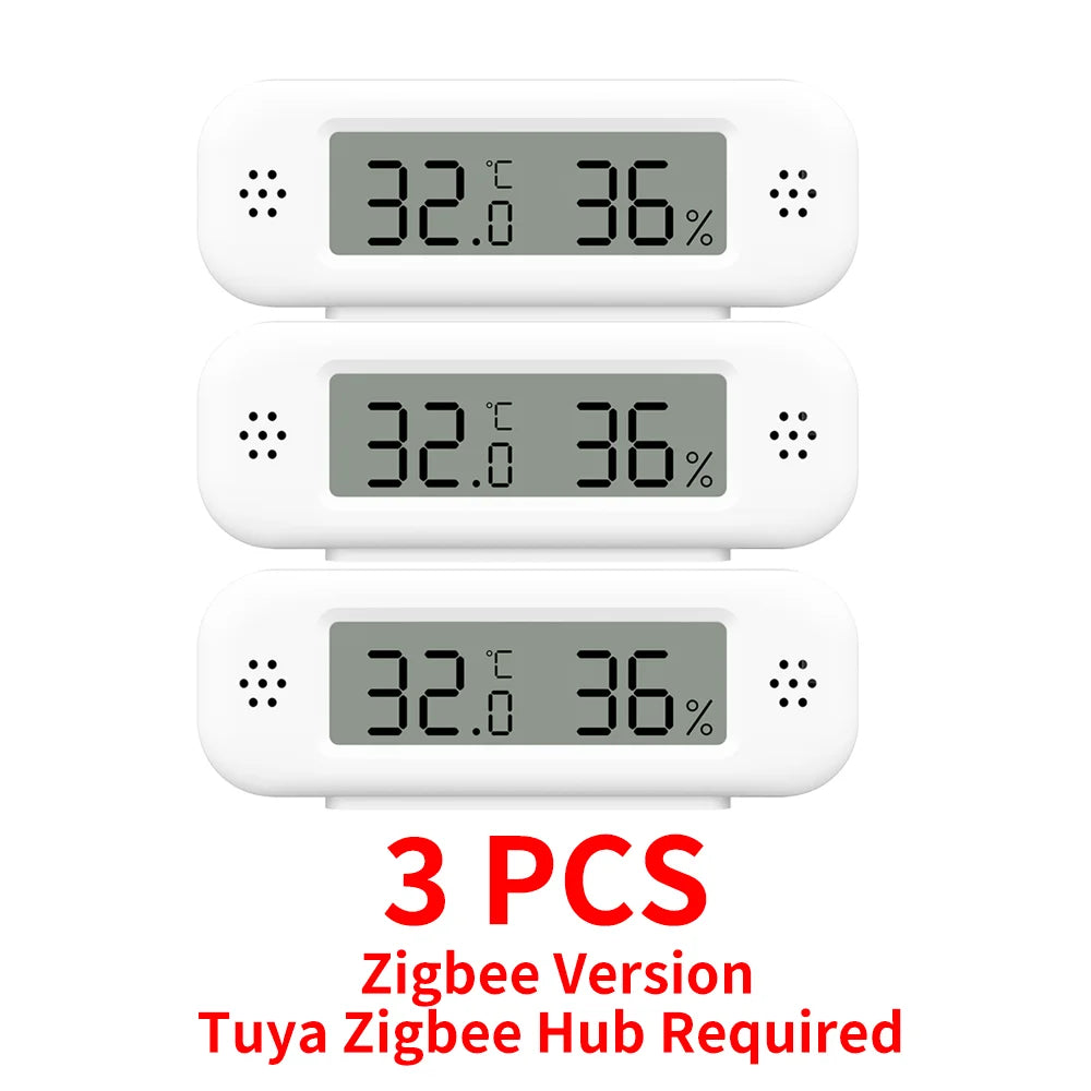 1~4pcs Tuya Zigbee 3.0 Mini Temperature Humidity Sensor For Smart Home Thermometer Hygrometer APP Remote Work with Yandex Alexa