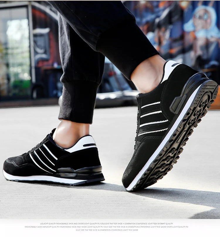 2024 New High Quality Men's Sneakers Leather Casual Shoes Autumn Breathable Men Shoes Male Flat Shoe - Shoppiline