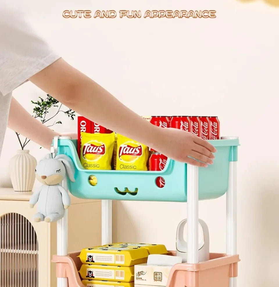 Toy Storage Trolley Bookshelf Snack Rack For Children Storage Organizer Bathroom Accessories Closet Organizer Kitchen Storage - Shoppiline