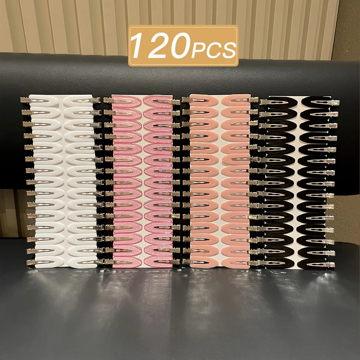 30/120Pcs Women's Model, Solid Color Fashionable and Simple, Cute and Sweet Hair Clip, Suitable for Use with Bangs and Side