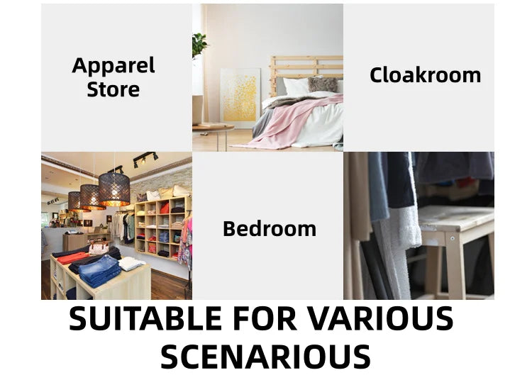 Floor Standing Clothes Rack Household Coat Hanger Simple Storage Organizer for Bedroom Living Room Clothing Display Stand