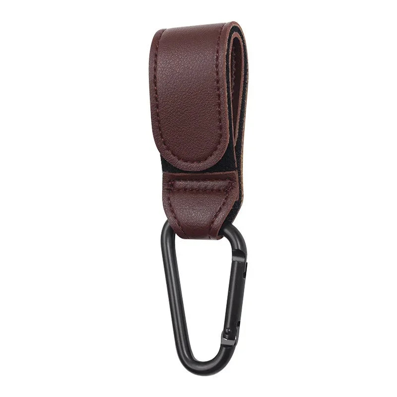 1/2pcs PU Leather Baby Bag Stroller Hook Pram Cart Organizer 360 Degree Rotatable Hook High-quality Crochet Stroller Accessories