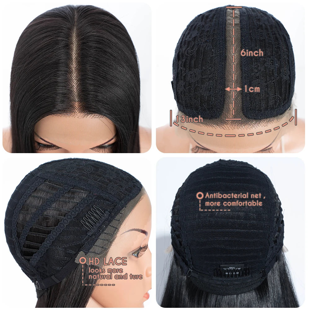 Synthetic Lace Front Wigs For Women 38 Inch Straight Wig Lace Wig  Blonde Brown Black Lace Wigs Cosplay Straight Lace Front Wig