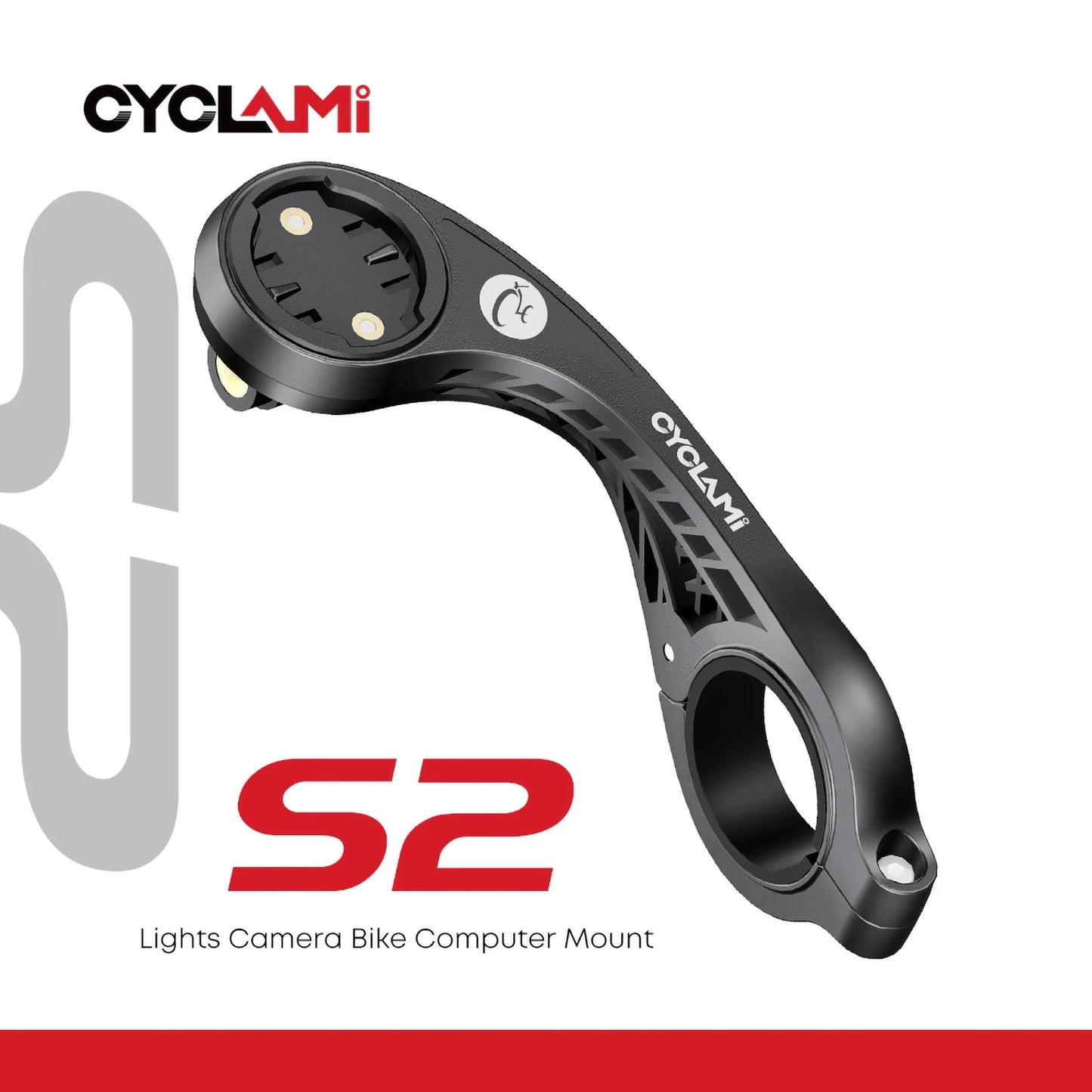 CYCLAMI S2 Bike Computer Mount Mountain Road Bicycle GPS Headlight Holder Bracket Support For GARMIN XOSS IGPSPORT Magene Coospo