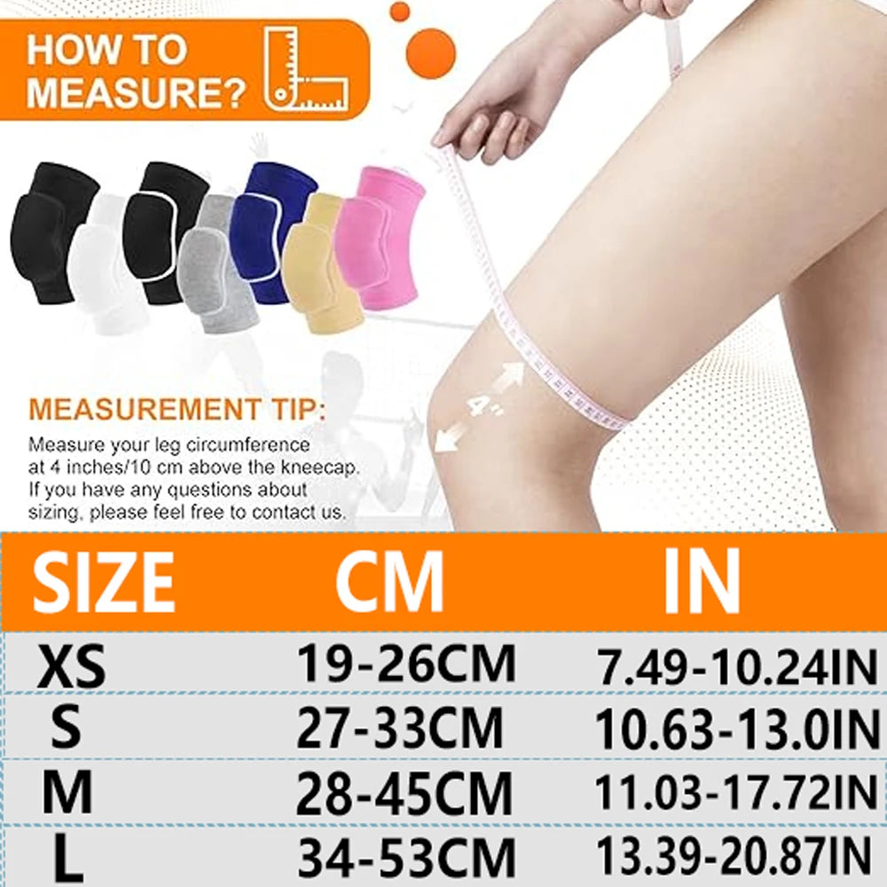 Soft Breathable Volleyball Knee Pads for Dancers Men Women Kids Protective Knees for Football Dance Yoga Tennis Running Cycling