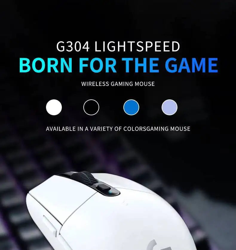 Logitech G304 LIGHTSPEED Wireless Mouse 12000 DPI HERO Sensor 1ms Latency 250hr Battery Lightweight Comfort Grip Users