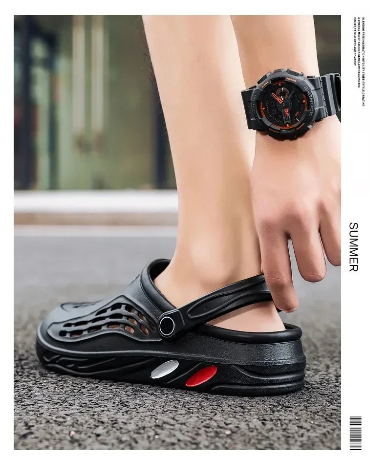 YRZL Mens Slippers Unisex Soft Non-slip Wear-resistant Casual Mens Sandals Comfortable Slip on Beach Shoes Outdoor Slippers Man
