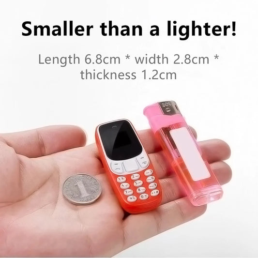 SERVO Small Mobile Phone Bluetooth Dialer Magic voice Low Radiation Telephone Call Recording 2/3 SIM GSM Unlocked Mini Cellphone - Shoppiline