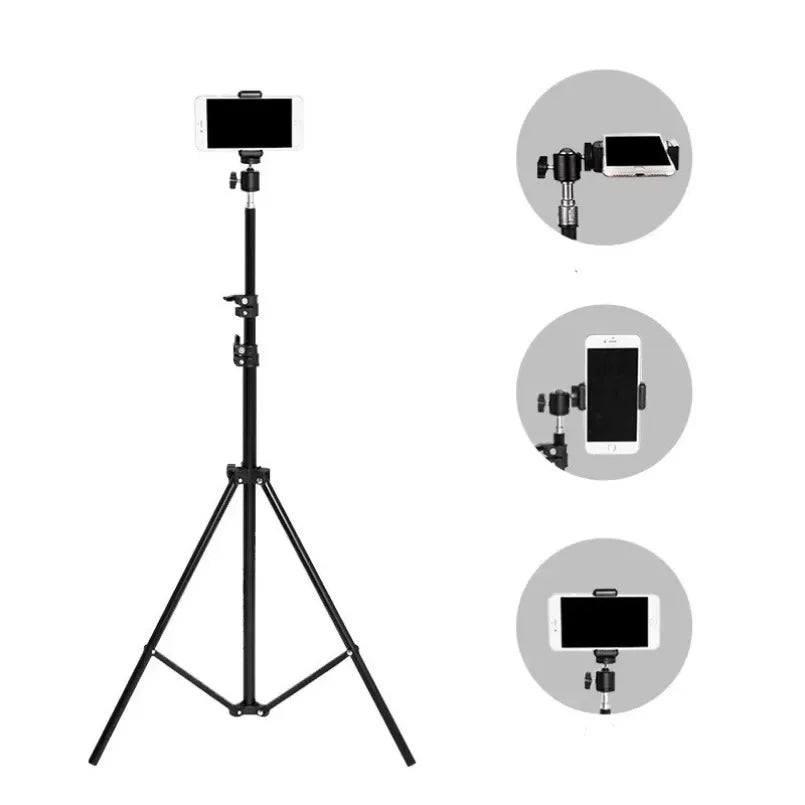 Foldable 56cm-160cm Extendable Mobile phone live support photo tripod multi-functional video recording selfie landing tripod - Shoppiline
