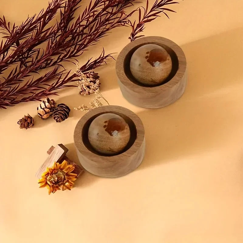 Car Wooden Essential Oil Diffusers-Spherical Design Natural Fragrance Dispersion Bedroom Decor Diffuser Car Home Room Fragrance