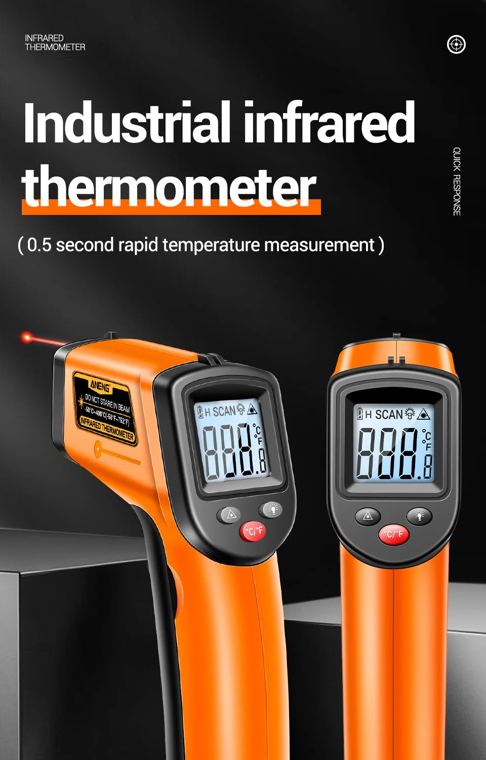ANENG TH201 Thermometer Celsius Display Digital Infrared Thermometer Highly Sensitive Non-contact Temperature Measuring Gun Tool - Shoppiline