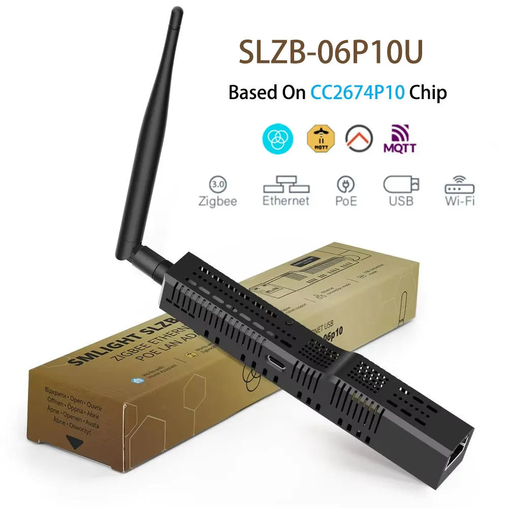 SMLIGHT SLZB-06/M/P7 Zigbee 3.0 to Ethernet,USB,and WiFi gateway coordinator with PoE,works with Zigbee2MQTT,Home Assistant,ZHA