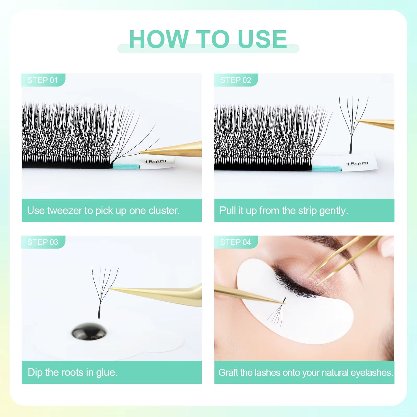 NAGARAKU Automatic Flowering W Shape Bloom 3D 4D 5D 6D 7D 8D Premade Fans Speed Eyelash Extensions Natural Soft Light Full Dense
