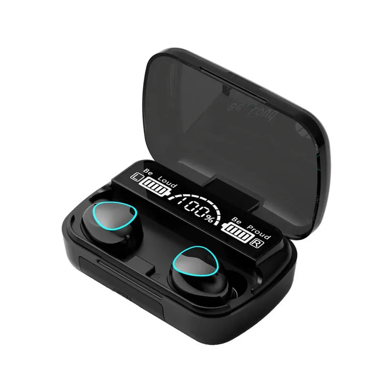 New Bluetooth Earphones Handfree LED Dispay Headphones Bluetooth Music Wireless Earbuds Waterproof Headset For smartphones