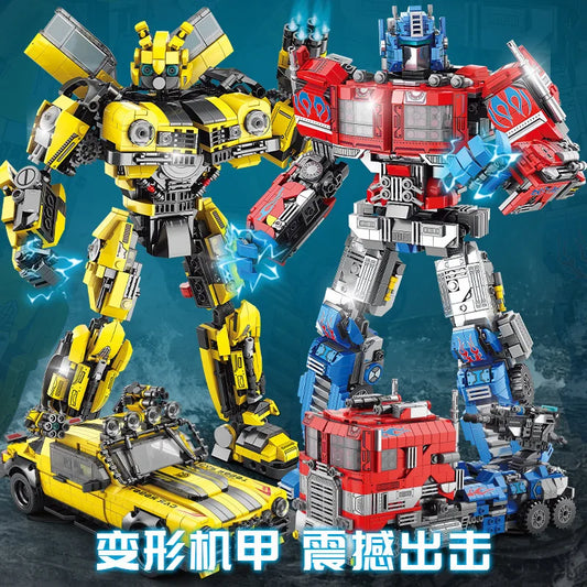 Autobots Decepticons Building Blocks Transformation Robot Children Educational Assembly Car King Kong Brick Assemble Toy Gift - Shoppiline