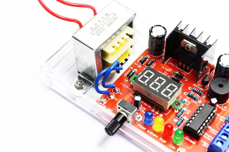 Electronic DIY LM317 Adjustable Voltage Regulated Kit DC Step-down Power Supply Making Parts With Case Soldering Assembly 220V - Shoppiline