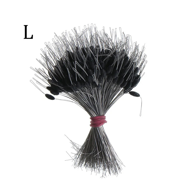 300Pcs Professional Fishing Float Stopper Silicone Space Bean Oval Bobber Anti-Strand Resistance for Fish Line Gear