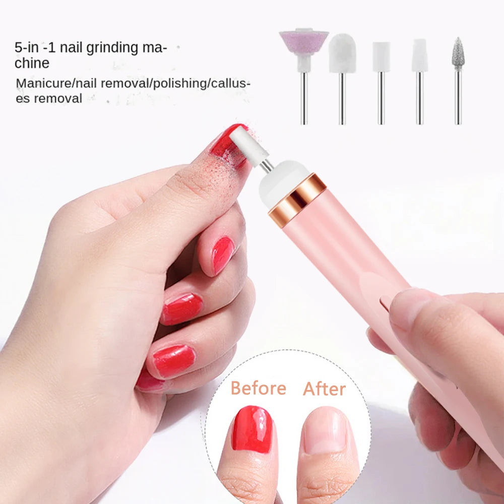 YIKOOLIN Lime à Ongles Électrique Portable avec 4 Vitesses Coupe-Cuticules Outil de Manucure et Pédicure à Piles