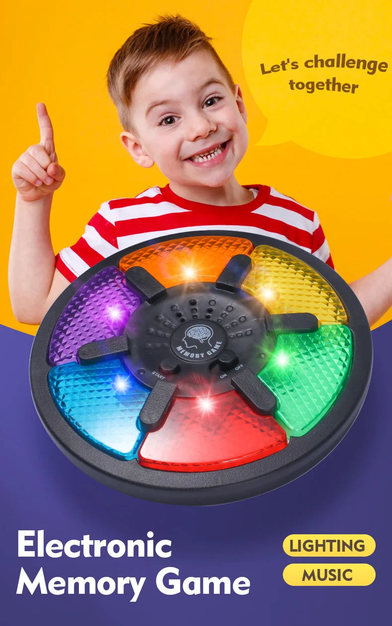Memory Game Machine Handheld Electronic Memory Game with Light and Sound Puzzle Creative Interactive Game Toy Memory Training