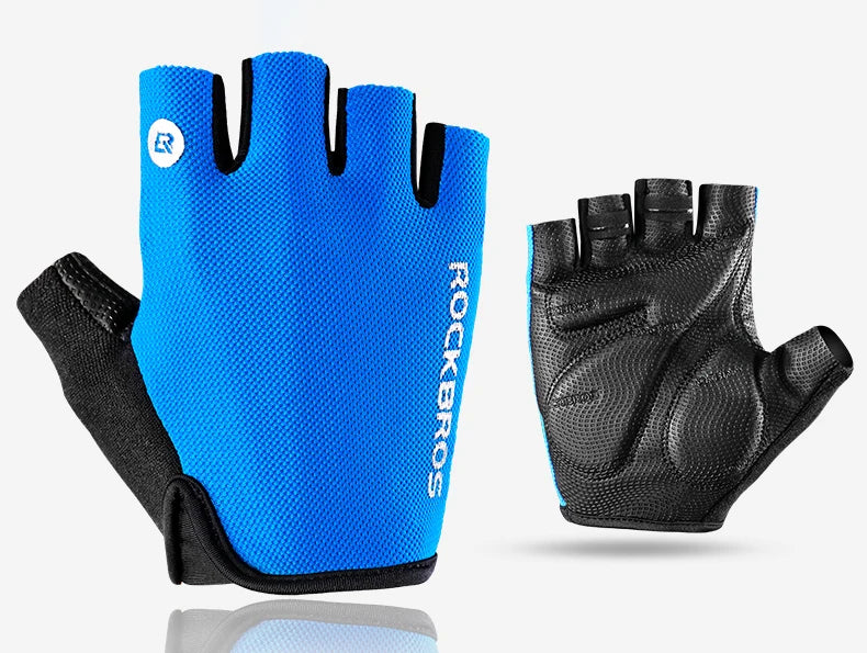 ROCKBROS Cycling Bike Gloves Half Finger Shockproof Breathable MTB Mountain Bicycle Sports Gloves Men Women Cycling Equipment - Shoppiline