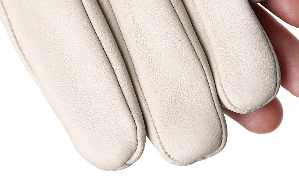 Women's sheepskin gloves winter warm plus velvet short thin touch screen driving color women's leather gloves good quality -2226