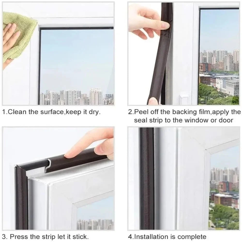 6-40M Casement Window Seal Tape Soundproof Acustic Foam Tape for Weather Stripping Door Seal Gap Filler Noise Reductian Artifact